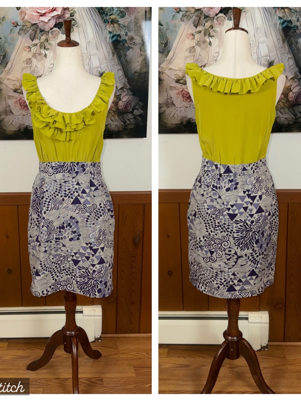 Gorgeous Anthropologie Maeve Seasons Fields Silk Shift Dress